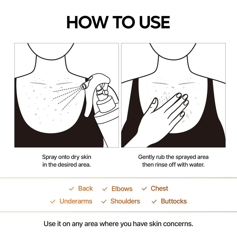 Kojic Acid and Turmeric Body Exfoliating Spray - Two-Pack