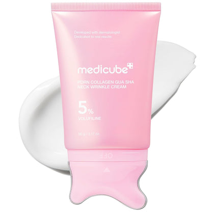 Smooth, Firm & Sculpt: PDRN Collagen Neck Cream with Built-in Gua Sha