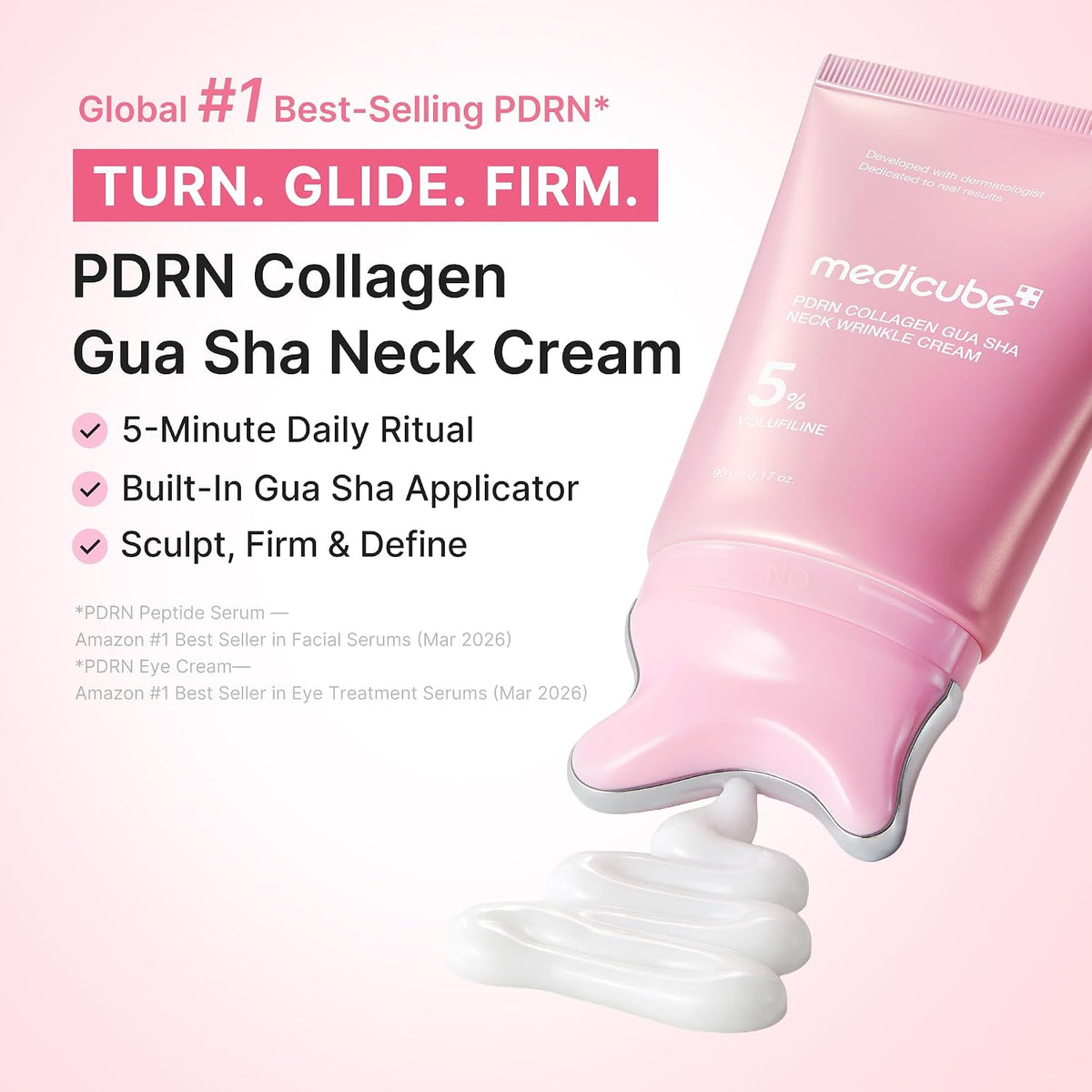 Smooth, Firm & Sculpt: PDRN Collagen Neck Cream with Built-in Gua Sha