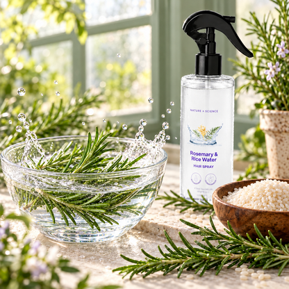 Rosemary Water and Rice Water |100% Natural Extract | Soft & Smooth Hair Non-Greasy & Fast Absorbing | 200 ml