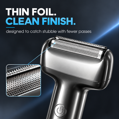 Men's Rechargeable Foil Electric Shaver, Cordless Portable Wet & Dry Beard Razor for Daily Grooming