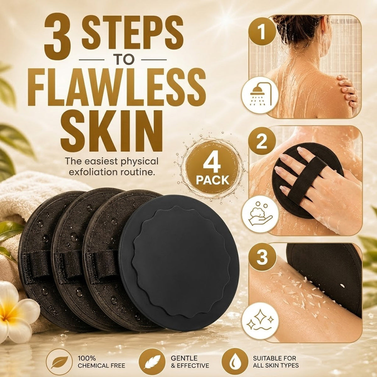 🛁✨ Deep Cleansing Shower Scrubber