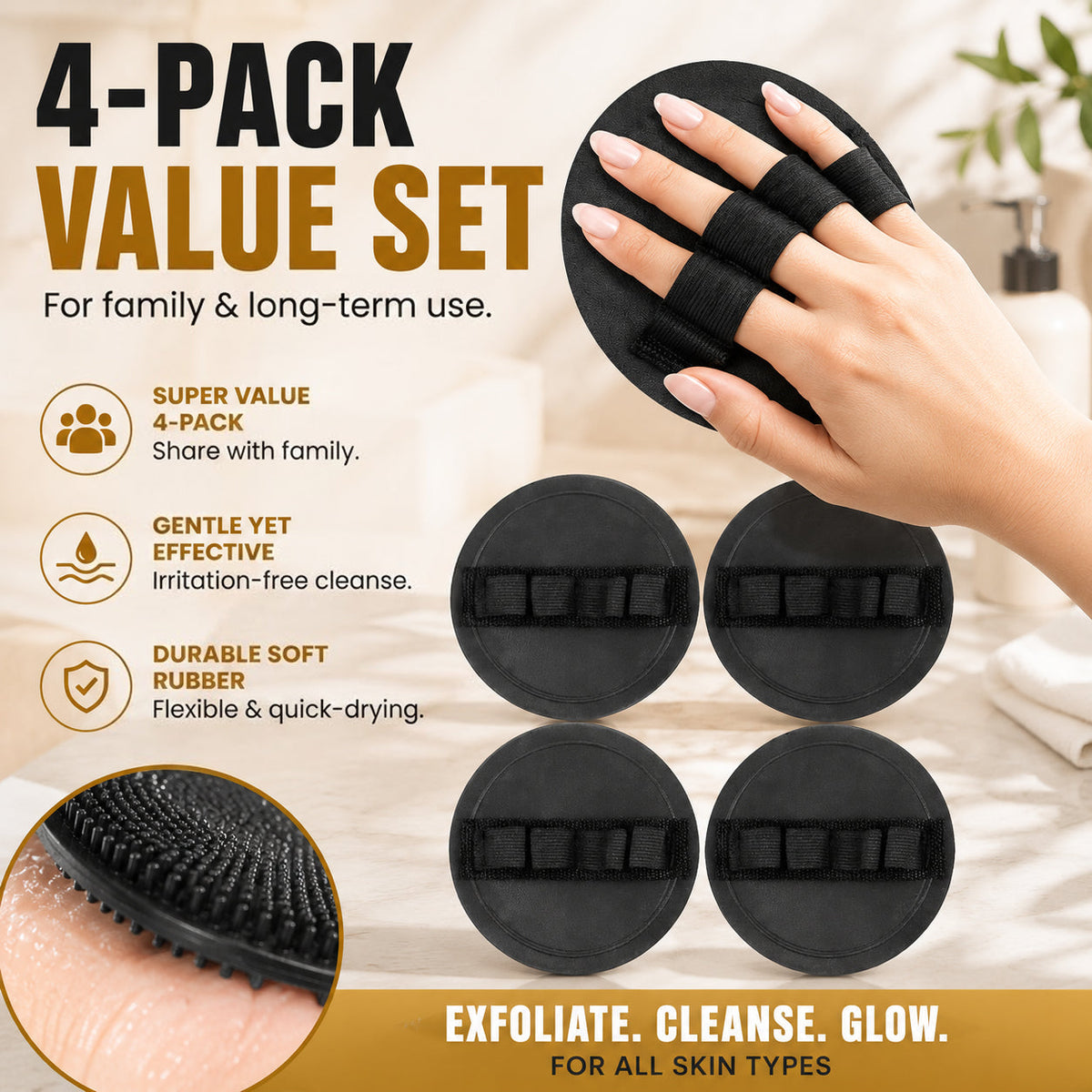 🛁✨ Deep Cleansing Shower Scrubber