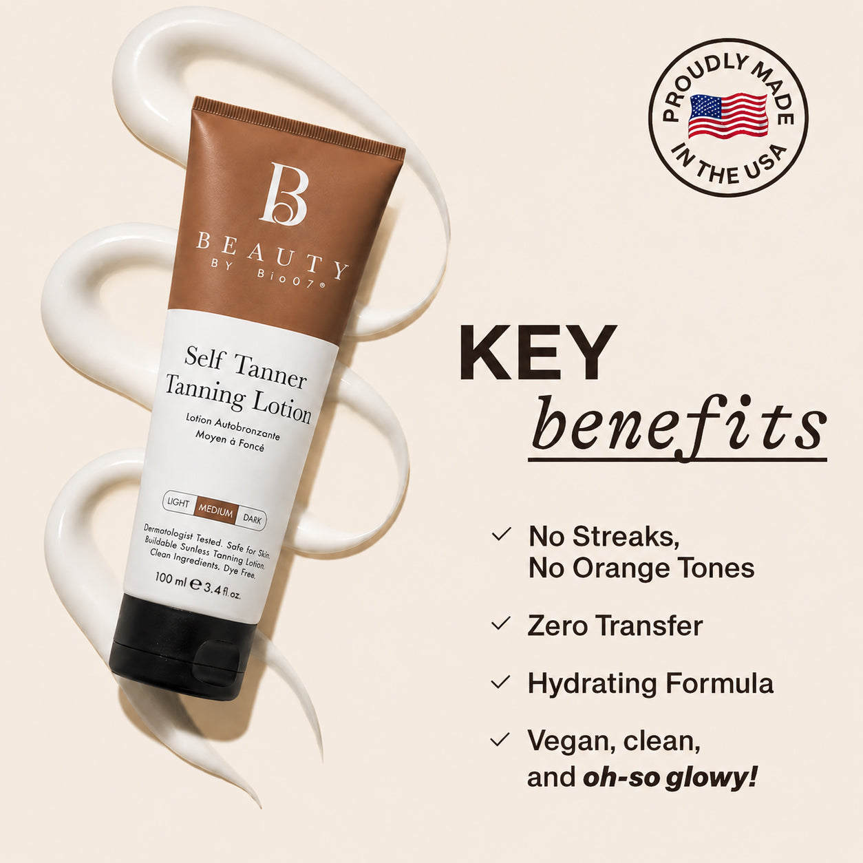 🔥Up to 75% OFF Bio07® Hydrating Sunless Tanning Loti 🌞No Orange, Streak-Free Glow