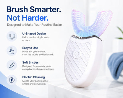U-Shaped Automatic Electric Toothbrush – Hands-Free Rechargeable Oral Care