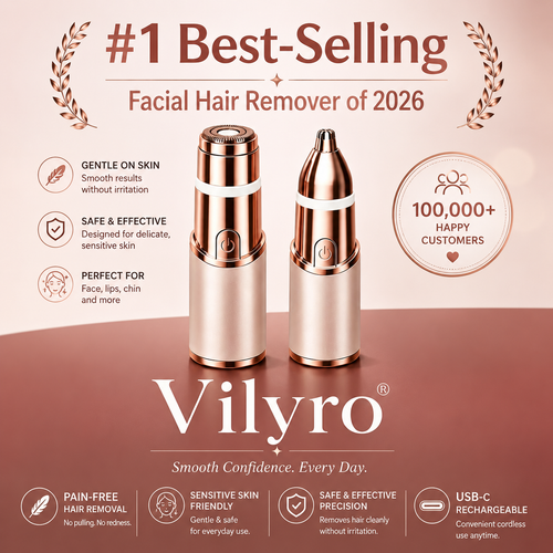 Vilyro– 2-in-1 Eyebrow & Facial Hair Trimmer