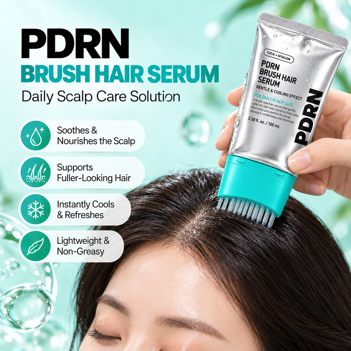 Brush Hair Serum – Fuller-Looking Hair, Stronger Roots & Scalp Renewal