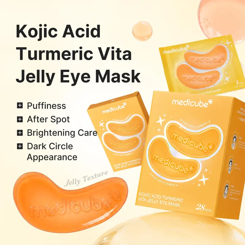 Kojic Acid & Turmeric Vita Jelly Eye Patch for Dark Circles & Depuffing | 2 Pack per Set