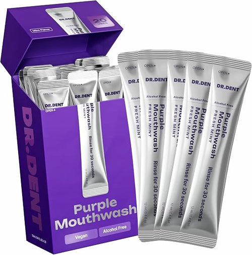 Instant Teeth Whitening Purple Mouthwash Solution