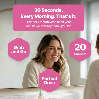 Instant Teeth Whitening Purple Mouthwash Solution