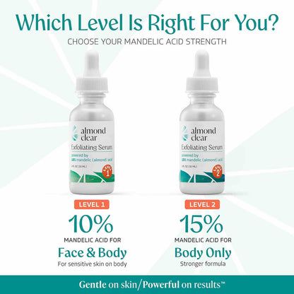 Clear Body Acne & Folliculitis with 15% Mandelic Acid Exfoliating Serum | Buy 1 Get 1 Free