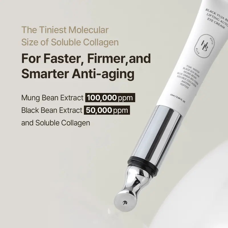 HEVEBLUE Black Yuja Bean Lifting Auto Eye Cream - Two-Tube Set