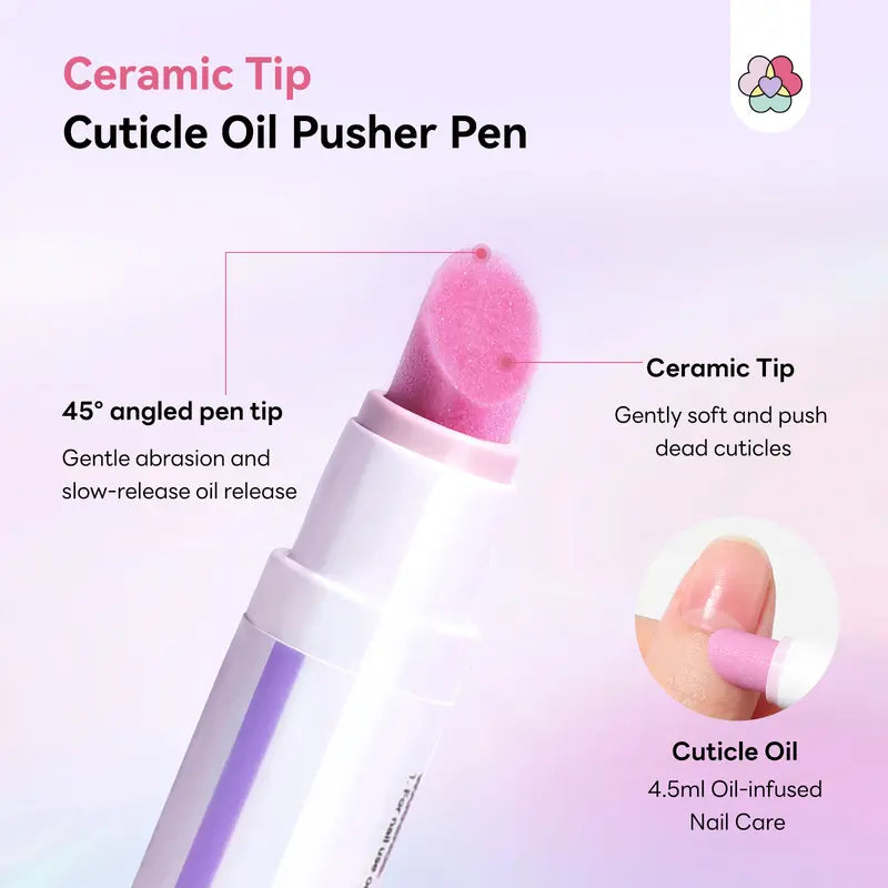 SAVILAND Ceramic Cuticle Oil Pusher Pens – Four-Pack