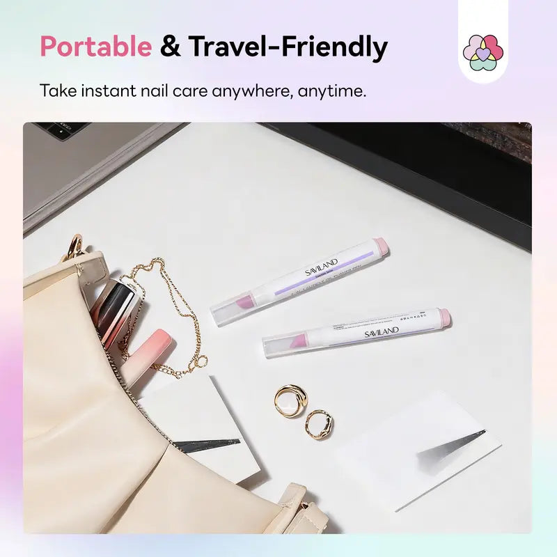 SAVILAND Ceramic Cuticle Oil Pusher Pens – Four-Pack