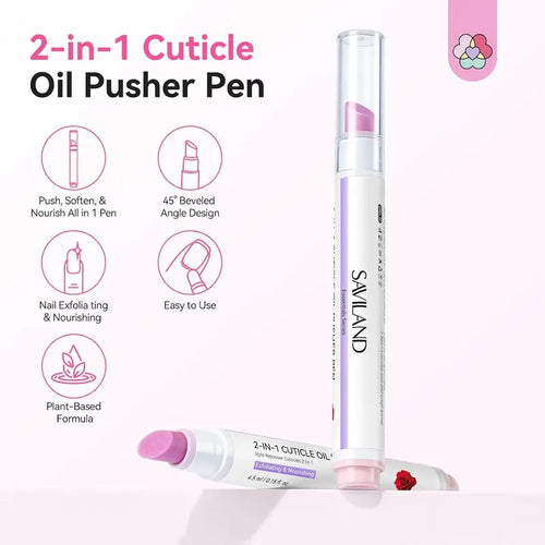 SAVILAND Ceramic Cuticle Oil Pusher Pens – Four-Pack