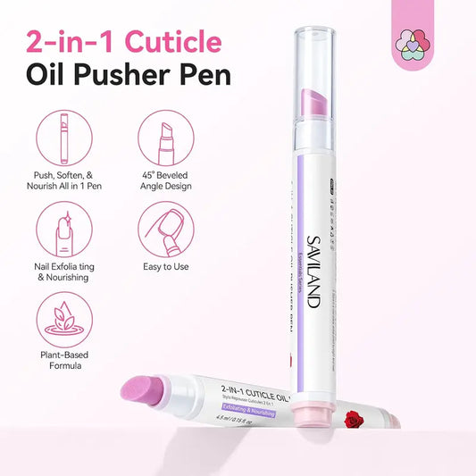 SAVILAND Ceramic Cuticle Oil Pusher Pens – Four-Pack