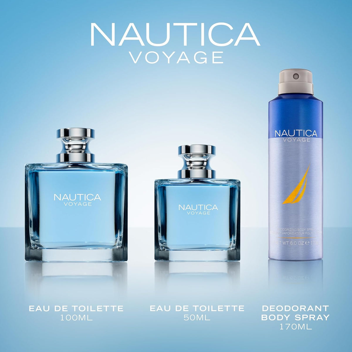 Nautica Voyage Eau de Toilette – Fresh Apple, Lotus & Cedarwood, 100 mL