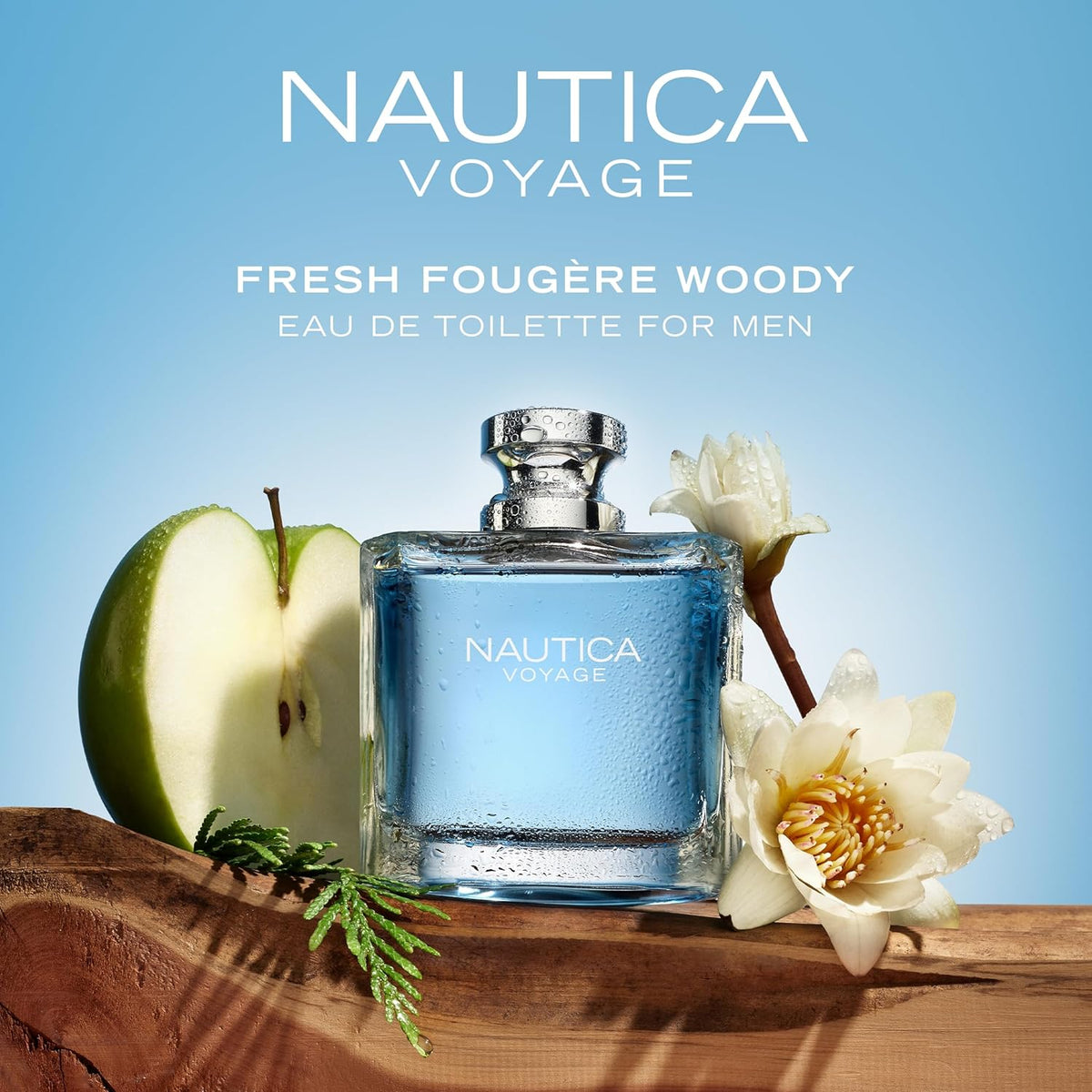 Nautica Voyage Eau de Toilette – Fresh Apple, Lotus & Cedarwood, 100 mL