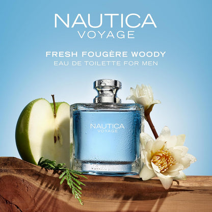 Nautica Voyage Eau de Toilette – Fresh Apple, Lotus & Cedarwood, 100 mL