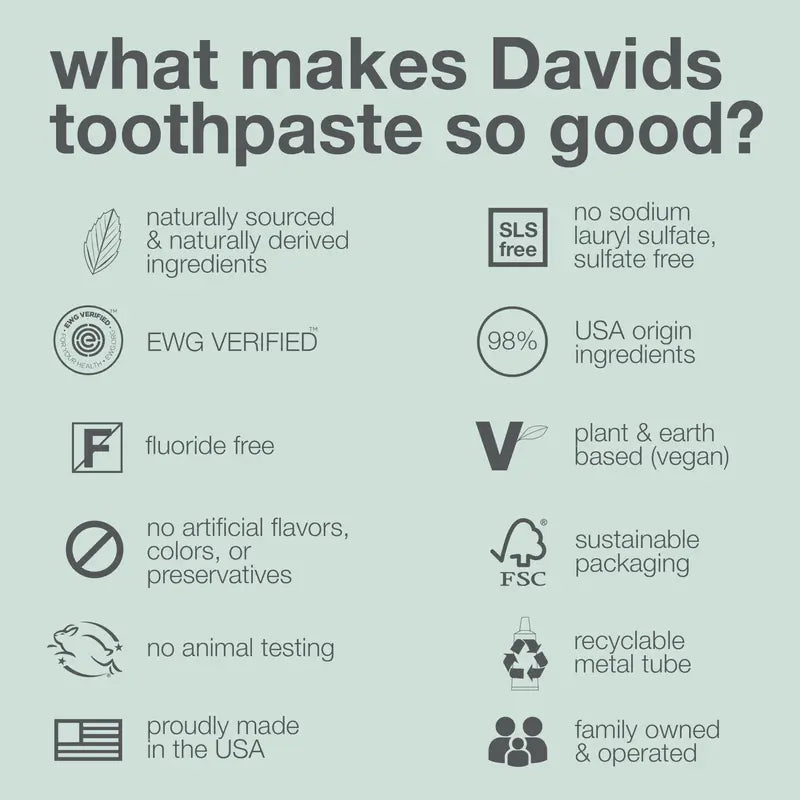 Davids Hydroxi Toothpaste & Bamboo Toothbrush — Two Kits
