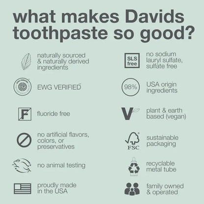 Davids Hydroxi Toothpaste & Bamboo Toothbrush — Two Kits