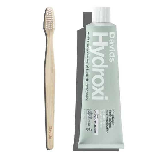 Davids Hydroxi Toothpaste & Bamboo Toothbrush — Two Kits