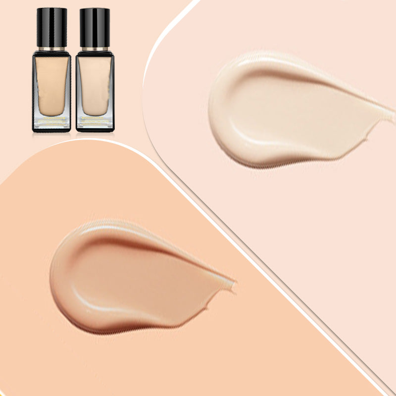 Long-Lasting Light Liquid Foundation with Powder Puff
