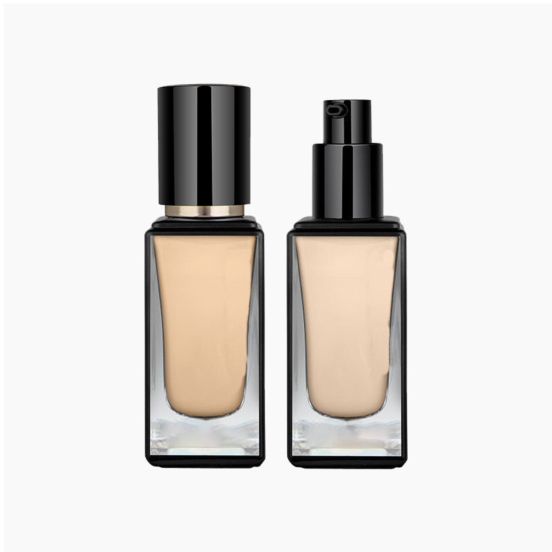 Long-Lasting Light Liquid Foundation with Powder Puff