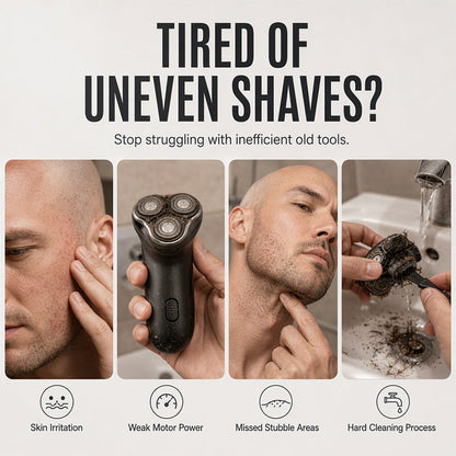 📢📢⏰2-in-1 Smart Electric Bald Head Shaver and Beard Trimmer with Digital Display