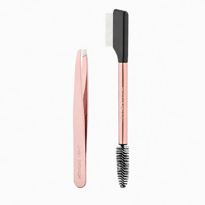 Precision Eyebrow Tweezers & Dual-Ended Eyelash Separator Comb Kit | Buy One,get One free